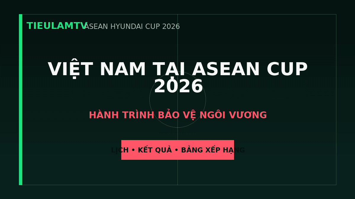 Việt Nam Tại ASEAN Cup 2026: Lịch, Đối Thủ | TieulamTV