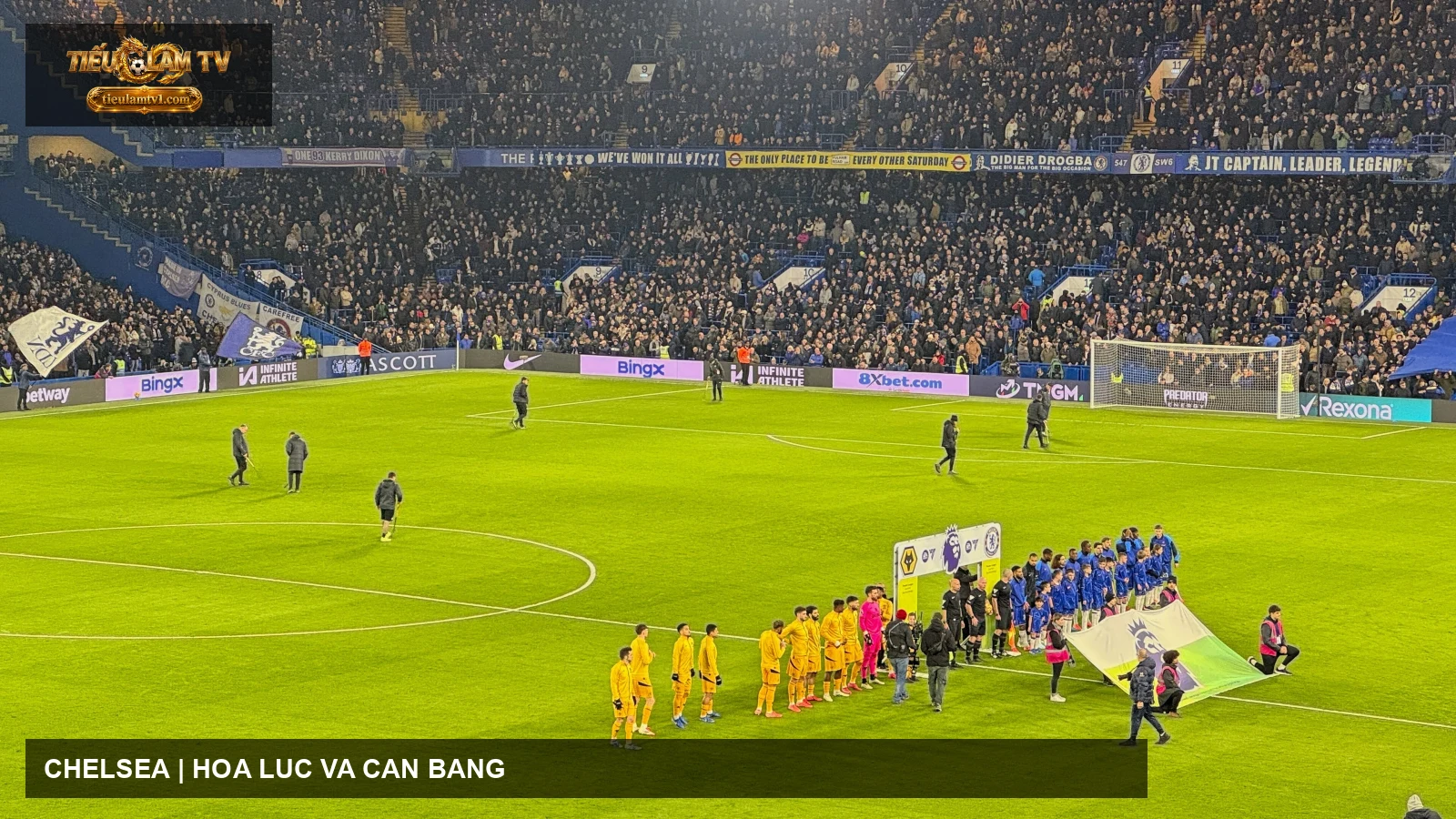 Đội hình Chelsea trước một trận đấu tại Ngoại hạng Anh năm 2025