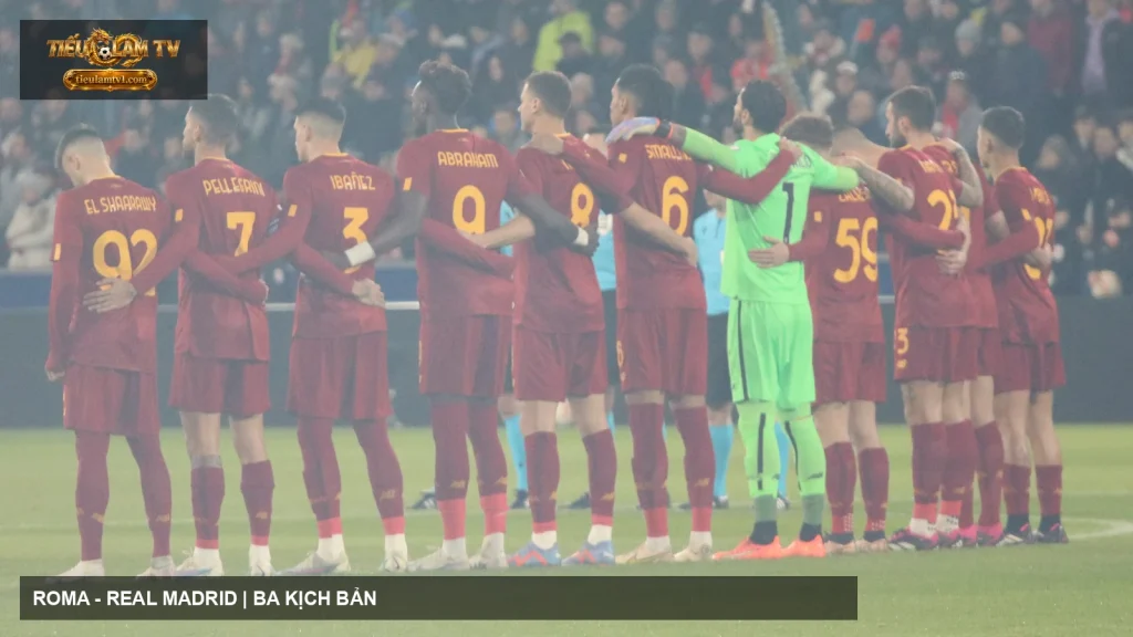Đội hình AS Roma trước một trận đấu châu Âu