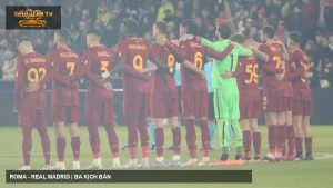 Đội hình AS Roma trước một trận đấu châu Âu